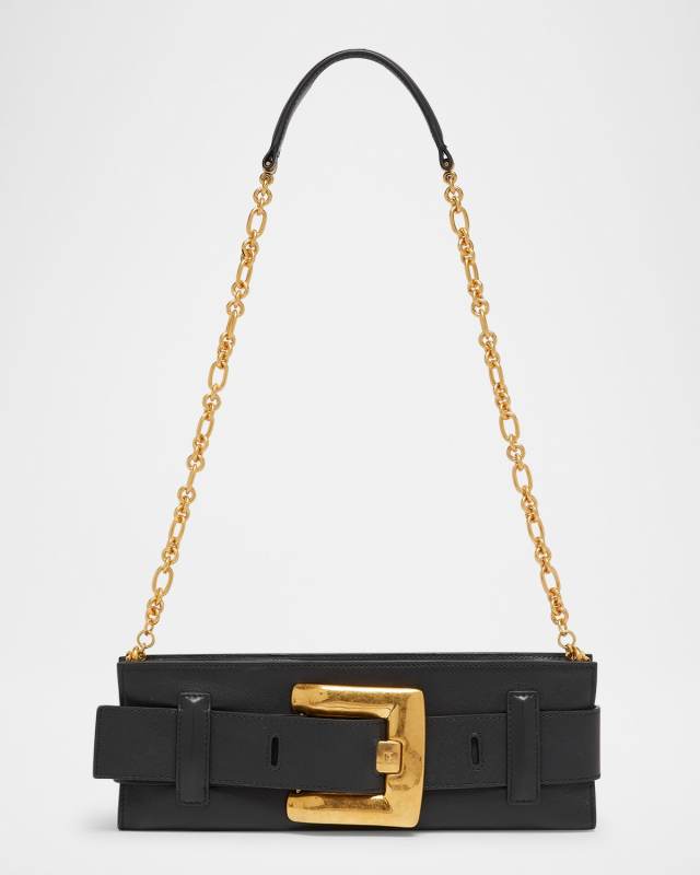 Anthem Belted Clutch Bag in Leather